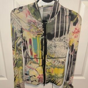 Gaze Multicolor Artistic Hoodie Top